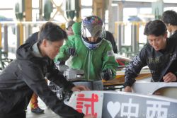 レース後の中西選手